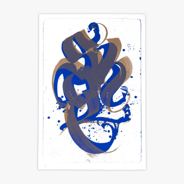 unambidextrous-blue-metallic-brown-niels-shoe-meulman-print-them-all-lithograph-on-stone